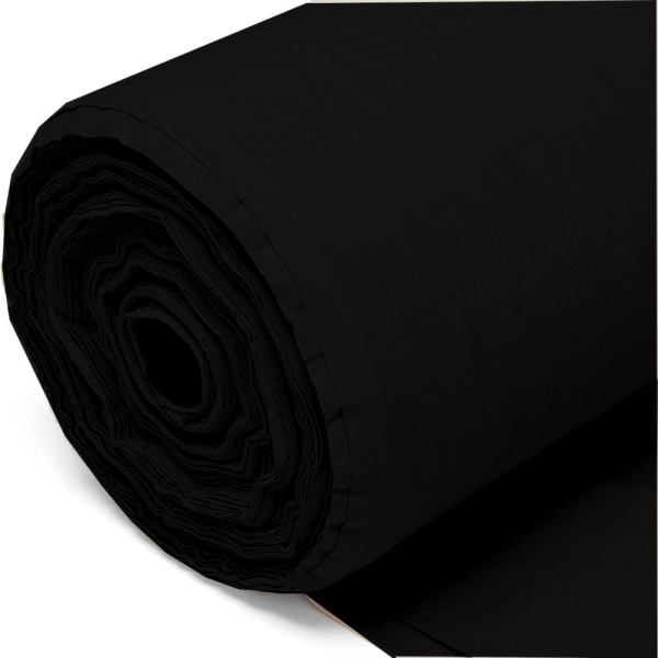 2.3 Metre wide Polycotton BLACK - 35 METRE ROLL